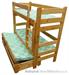 dřevěná patrová postel z masivu, palanda TRIO chalup
