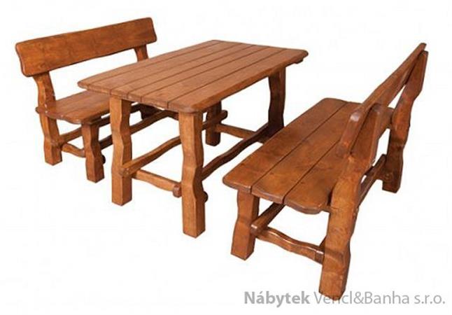 zahradní nábytek dřevěný stylový 1S+2L MO211 pacyg