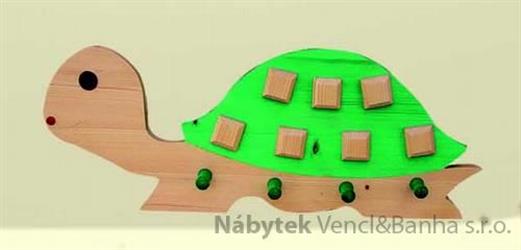 dekorace dětský věšák želva met 26502