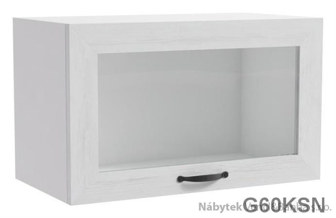kuchyňská skříňka horní krátká prosklena z laminátové DTD Royal G60KSN gala