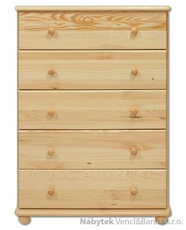 dřevěná komoda, prádelník z masivního dřeva borovice KD114 pacyg