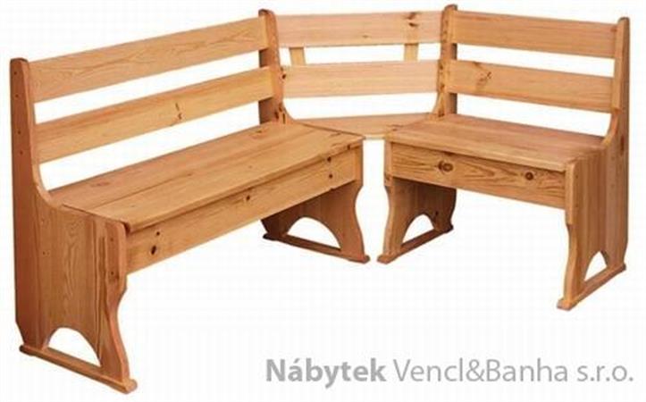 dřevěná rohová jídelní lavice z masivního dřeva borovice drewfilip 3