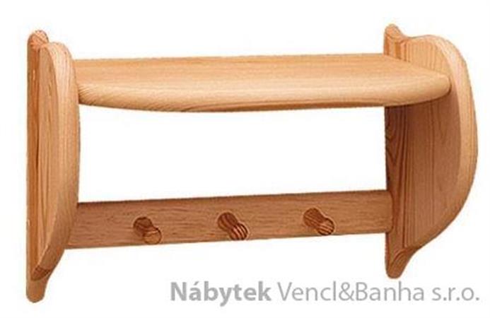 dřevěná závěsná kuchyňská polička z masivního dřeva borovice drewfilip 56
