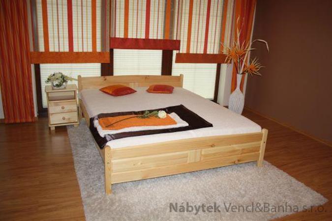 dřevěná dvoulůžková postel z masivního dřeva Joanna maxidre