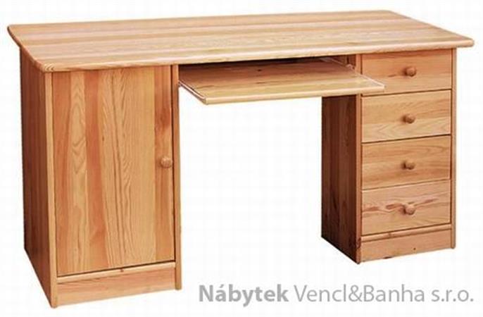 dřevěný psací stůl PC stolek z masivního dřeva drewfilip 2